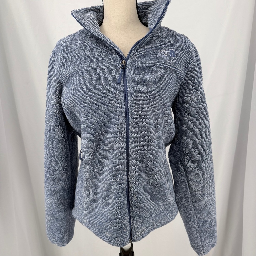 The North Face Womens Osito Full Zip Fleece Jacket Blue Heather Medium